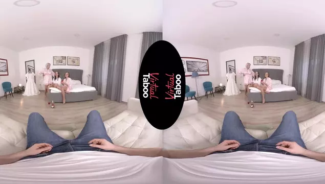 Gruppensex der Braut am Vorabend der Hochzeit – VR-Porno